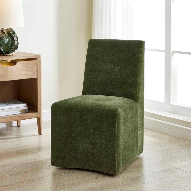 Uttermost Moro Armless Moss Dining Chair in Green