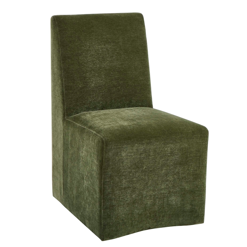Uttermost Moro Armless Moss Dining Chair in Green