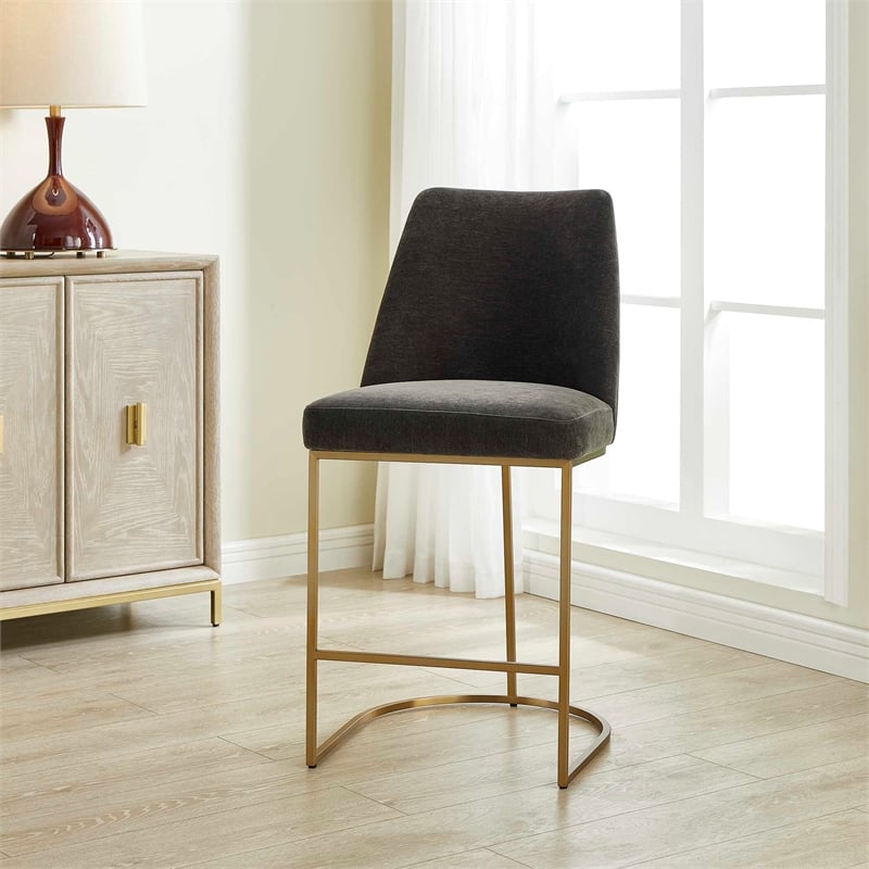 Uttermost Hanni Charcoal Counter Stool