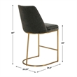 Uttermost Hanni Charcoal Counter Stool