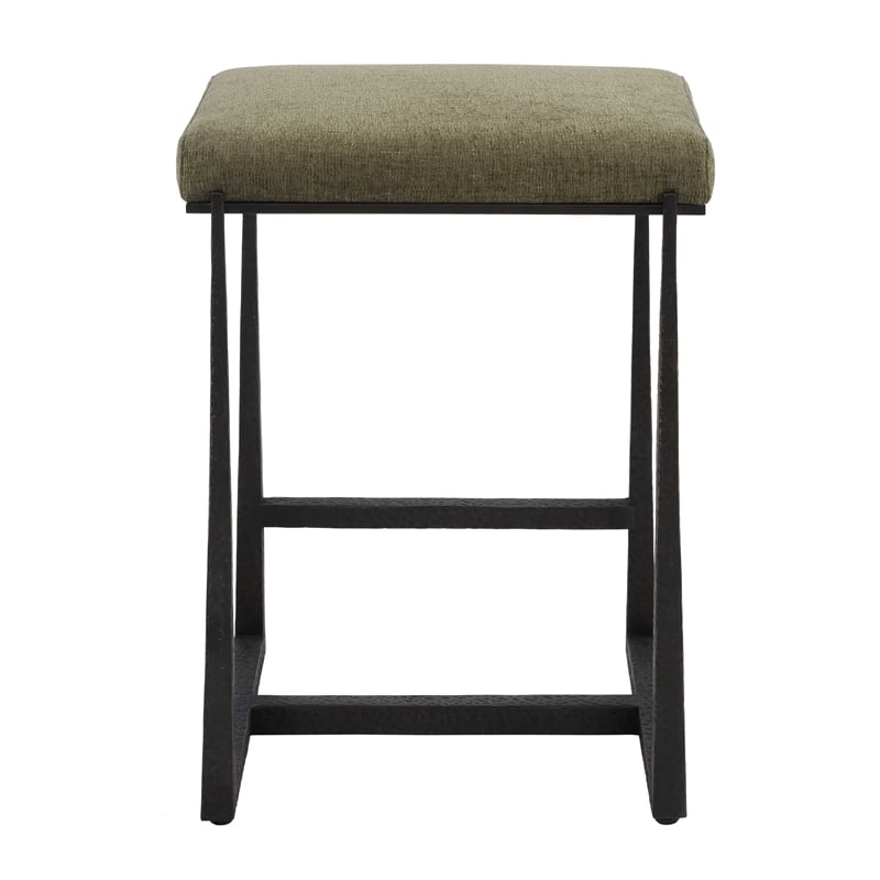 Uttermost Midas Bronze Counter Stool in Green