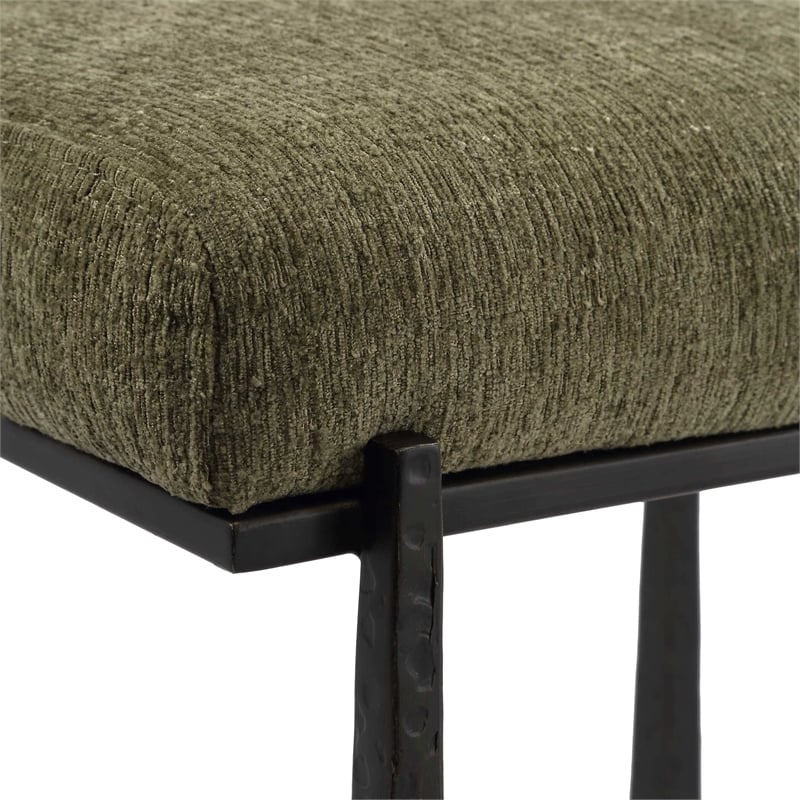 Uttermost Midas Bronze Counter Stool in Green