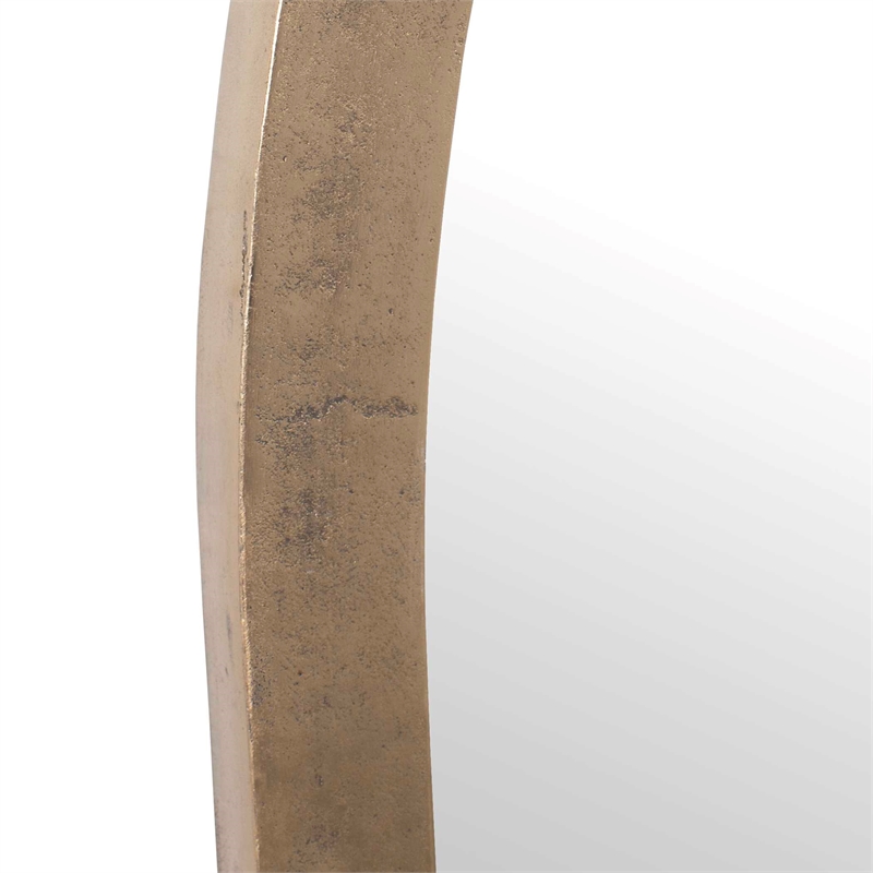 Uttermost Vestry Antique Brass Arch Mirror in Antique Brass