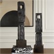 Uttermost Cipher Black Wood Totems in Black (Set of 2)