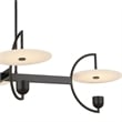 Uttermost Kyoto 4 Light Linear LED Chandelier in Black