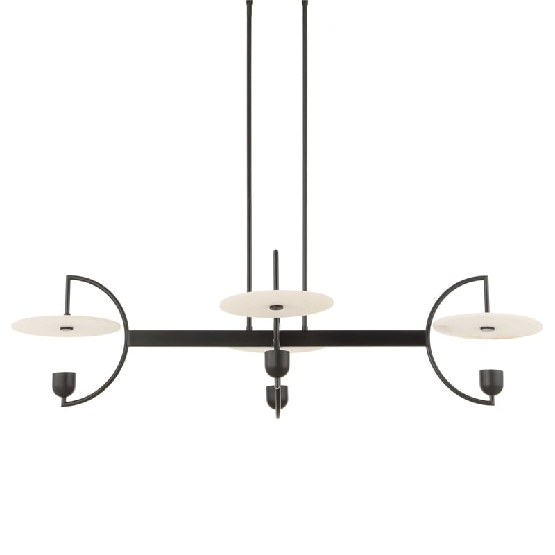 Uttermost Kyoto 4 Light Linear LED Chandelier in Black