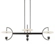 Uttermost Kyoto 4 Light Linear LED Chandelier in Black