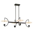 Uttermost Kyoto 4 Light Linear LED Chandelier in Black