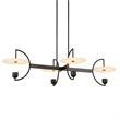 Uttermost Kyoto 4 Light Linear LED Chandelier in Black