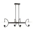 Uttermost Kyoto 4 Light Linear LED Chandelier in Black