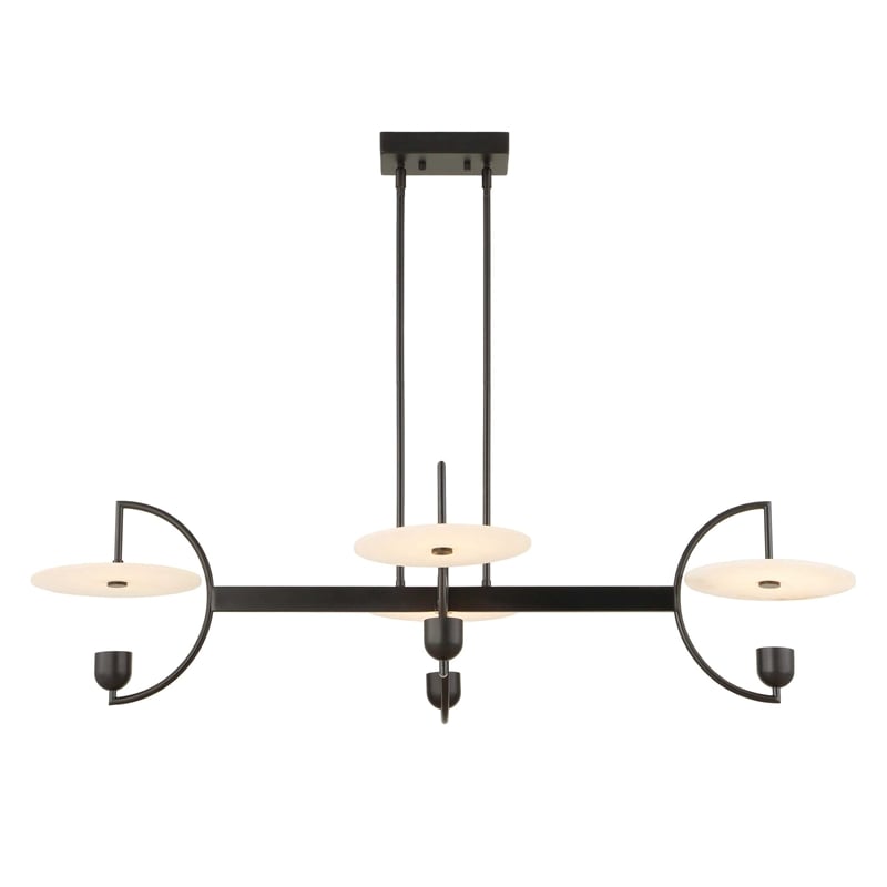Uttermost Kyoto 4 Light Linear LED Chandelier in Black