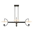 Uttermost Kyoto 4 Light Linear LED Chandelier in Black