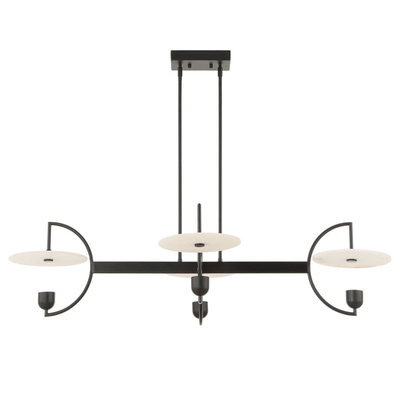 Uttermost Kyoto 4 Light Linear LED Chandelier in Black