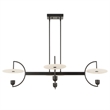 Uttermost Kyoto 4 Light Linear LED Chandelier in Black