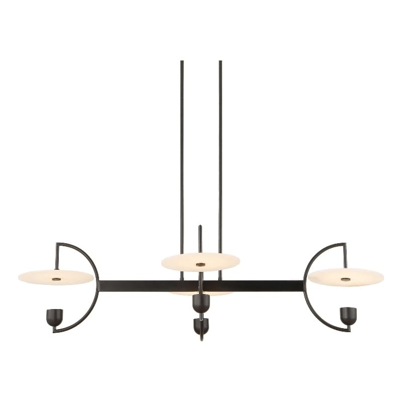 Uttermost Kyoto 4 Light Linear LED Chandelier in Black