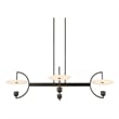 Uttermost Kyoto 4 Light Linear LED Chandelier in Black