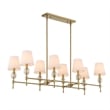 Uttermost Arques 8 Light Linear Chandelier in Brass