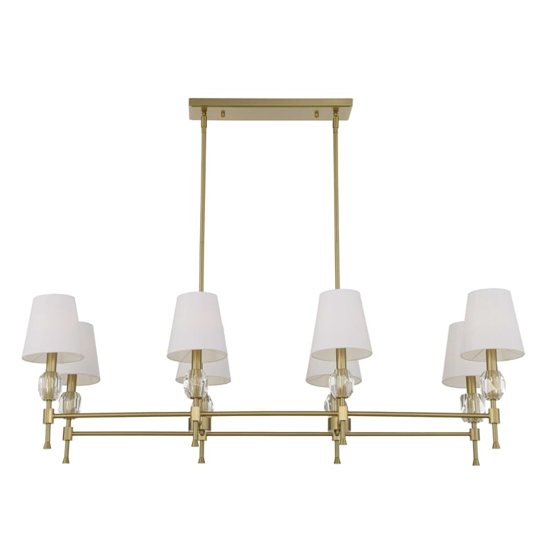 Uttermost Arques 8 Light Linear Chandelier in Brass