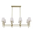 Uttermost Arques 8 Light Linear Chandelier in Brass