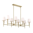 Uttermost Arques 8 Light Linear Chandelier in Brass