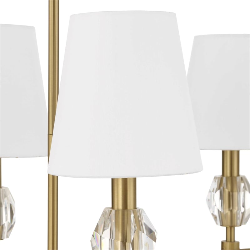 Uttermost Arques 8 Light Linear Chandelier in Brass