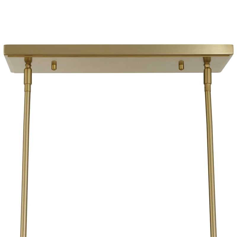 Uttermost Arques 8 Light Linear Chandelier in Brass
