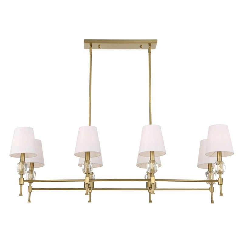 Uttermost Arques 8 Light Linear Chandelier in Brass