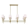 Uttermost Arques 8 Light Linear Chandelier in Brass
