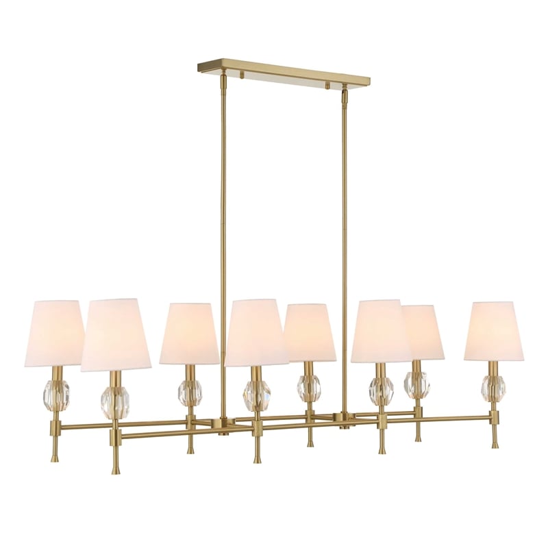 Uttermost Arques 8 Light Linear Chandelier in Brass