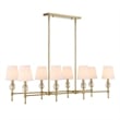 Uttermost Arques 8 Light Linear Chandelier in Brass