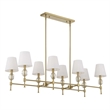 Uttermost Arques 8 Light Linear Chandelier in Brass