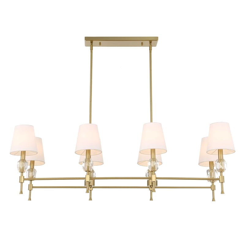 Uttermost Arques 8 Light Linear Chandelier in Brass