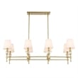 Uttermost Arques 8 Light Linear Chandelier in Brass