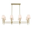 Uttermost Arques 8 Light Linear Chandelier in Brass