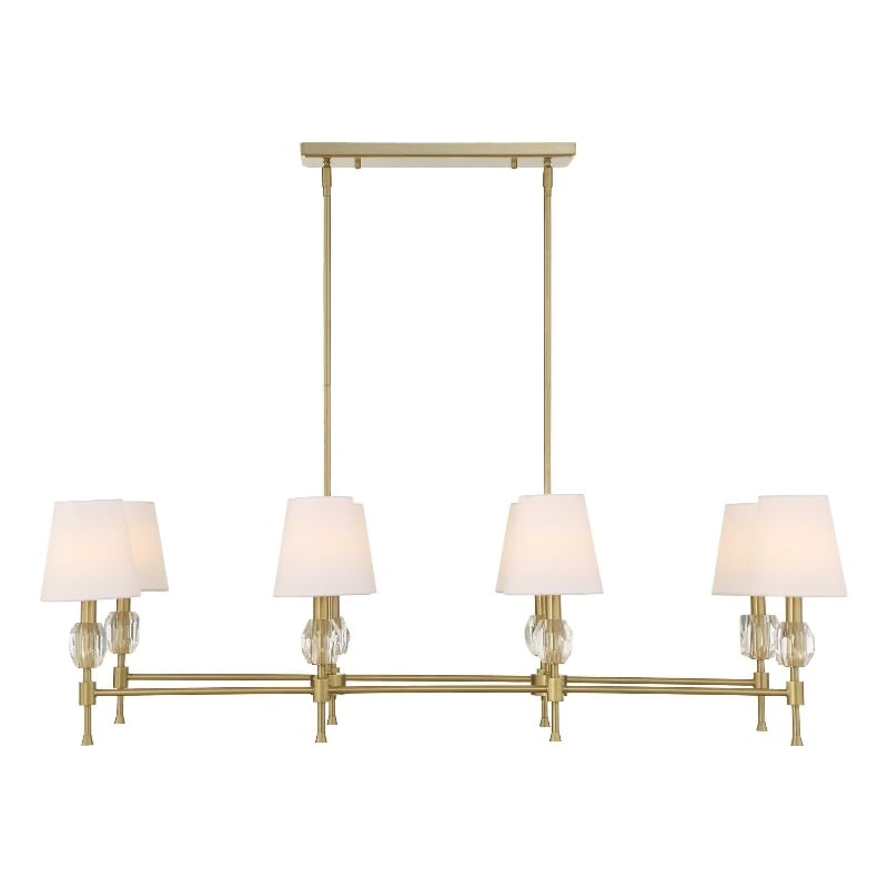 Uttermost Arques 8 Light Linear Chandelier in Brass