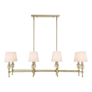 Uttermost Arques 8 Light Linear Chandelier in Brass