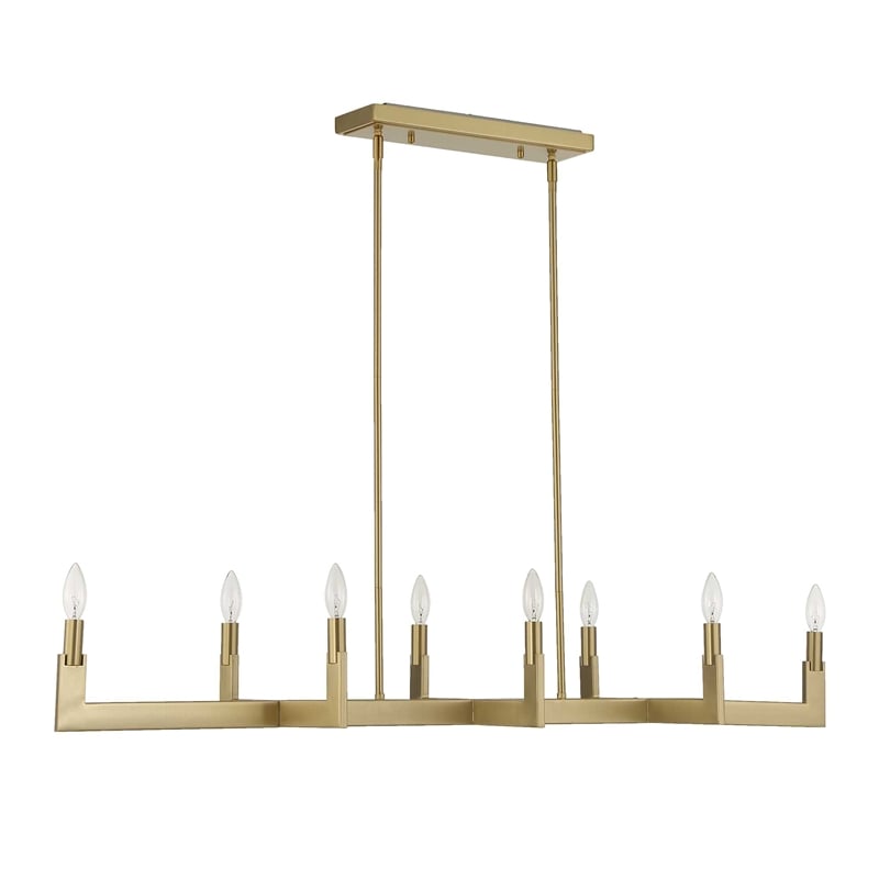 Uttermost Cordoba 8 Light Linear Chandelier in Brass
