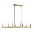 Uttermost Cordoba 8 Light Linear Chandelier in Brass
