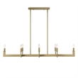 Uttermost Cordoba 8 Light Linear Chandelier in Brass
