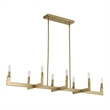 Uttermost Cordoba 8 Light Linear Chandelier in Brass