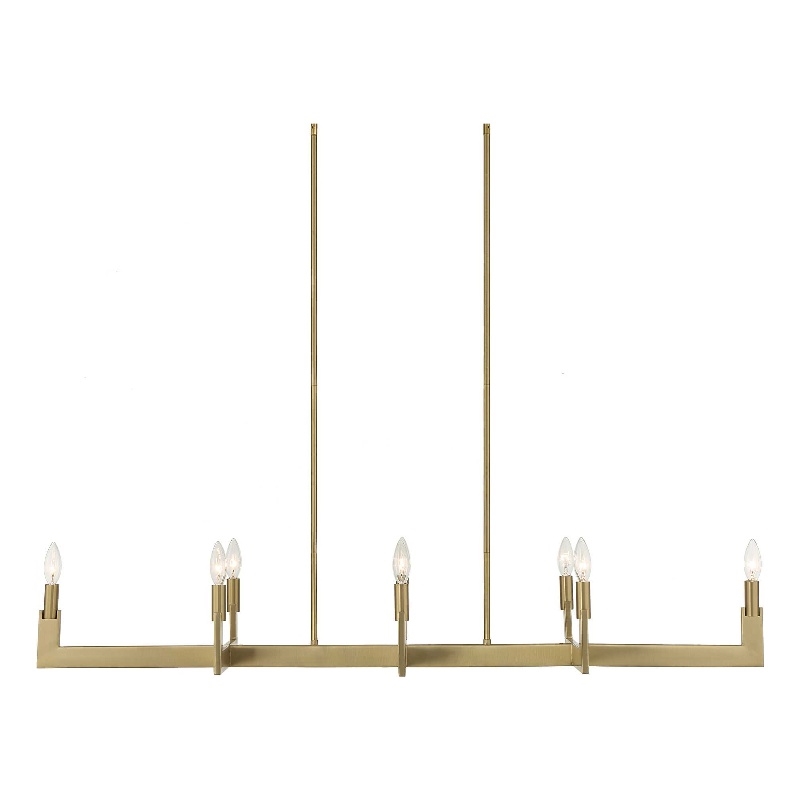 Uttermost Cordoba 8 Light Linear Chandelier in Brass