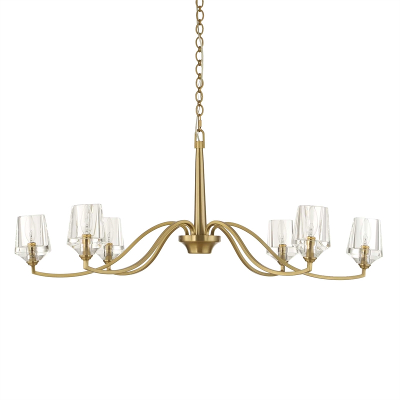 Uttermost Barcelona 6 Light Brass Chandelier in Brass