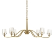 Uttermost Barcelona 6 Light Brass Chandelier in Brass