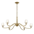 Uttermost Barcelona 6 Light Brass Chandelier in Brass