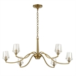 Uttermost Barcelona 6 Light Brass Chandelier in Brass
