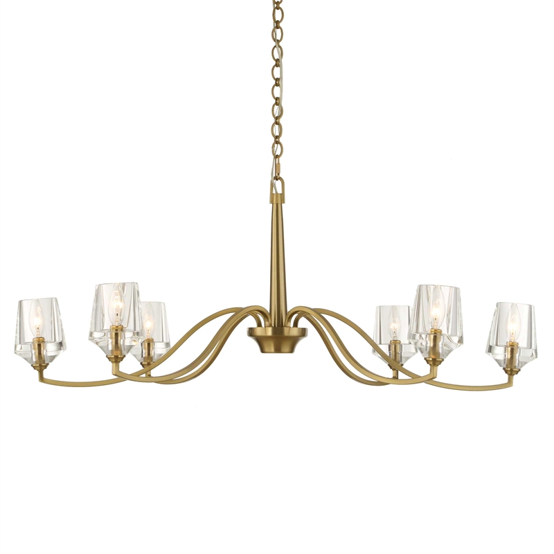 Uttermost Barcelona 6 Light Brass Chandelier in Brass