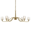 Uttermost Barcelona 6 Light Brass Chandelier in Brass