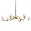 Uttermost Barcelona 6 Light Brass Chandelier in Brass