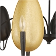 Uttermost Warwick 6 Light Matte Black Chandelier in Black