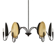 Uttermost Warwick 6 Light Matte Black Chandelier in Black
